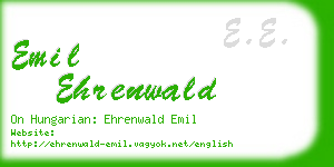 emil ehrenwald business card